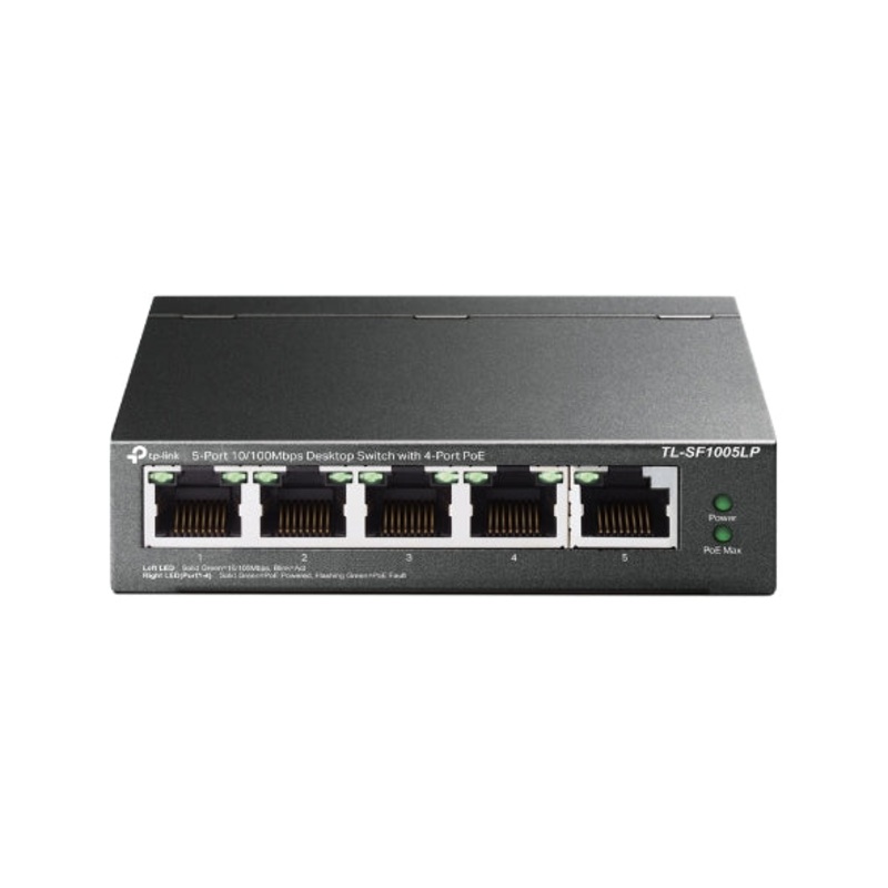5-Port 10/100Mbps Desktop PoE Switch with 4-Port PoE