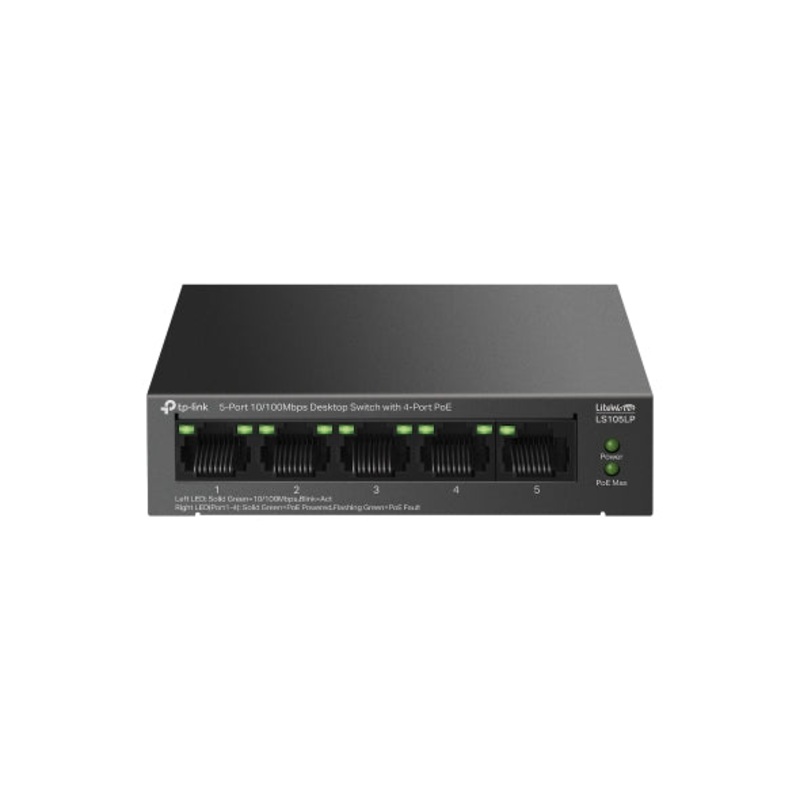 5-Port 10/100Mbps Desktop Switch with 4-Port PoE