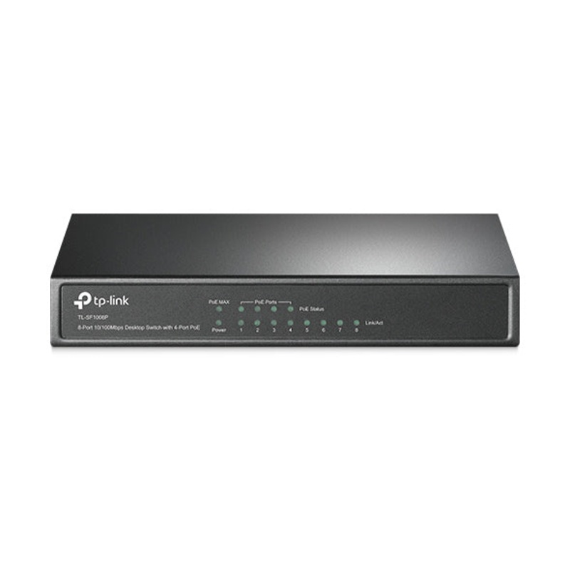 8-Port 10/100Mbps Desktop Switch with 4-Port PoE