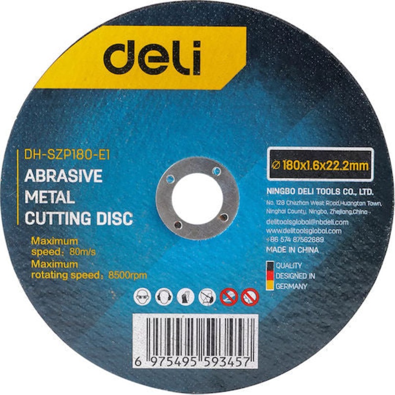 Deli Cutting Disc for Metal 180mm DH-SZP180-E1
