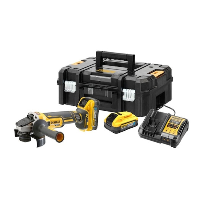 18V XR Brushless Cordless Angle Grinder 125MM in TSTAK (2x 5.0Ah Battery + Charger)