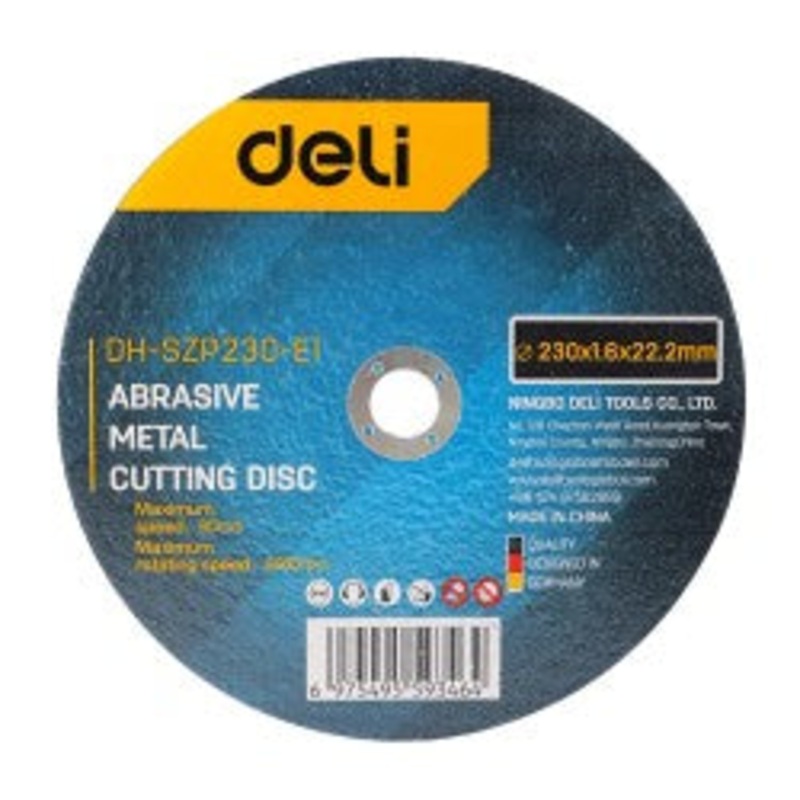 Deli Metal Cutting Disc DH-SZP230-E1, 230mm, 6600RPM