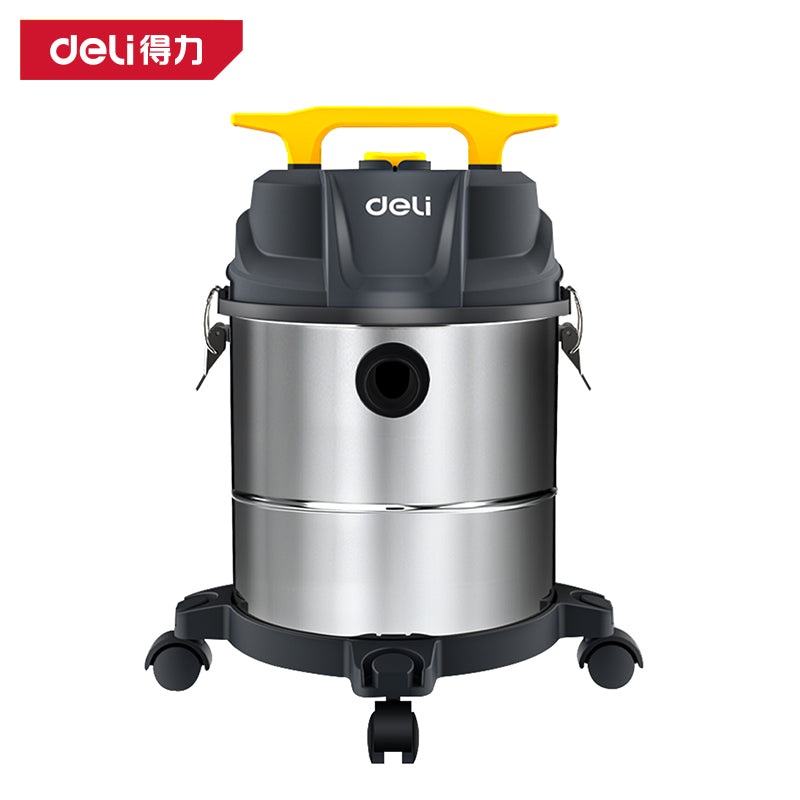 Deli Tools DL881815 Barrel Vacuum Cleaner 15L Dry Wet Blowing Three-in-One (Black)