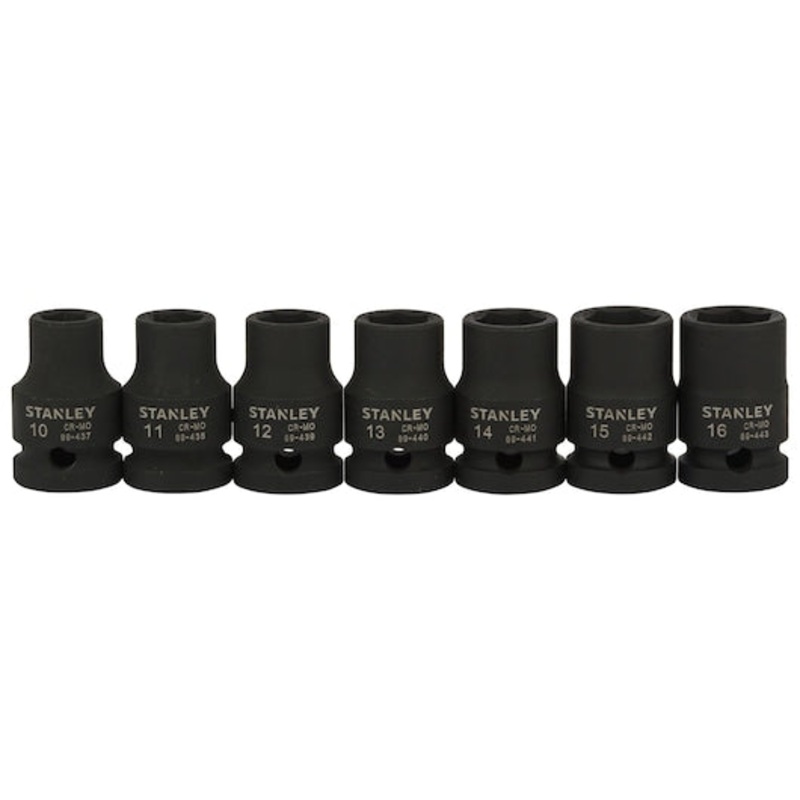 1/2 Std Impact Socket Set (13pcs) 10-11-12-13-14-15-16-17-18-19-21-22-24mm