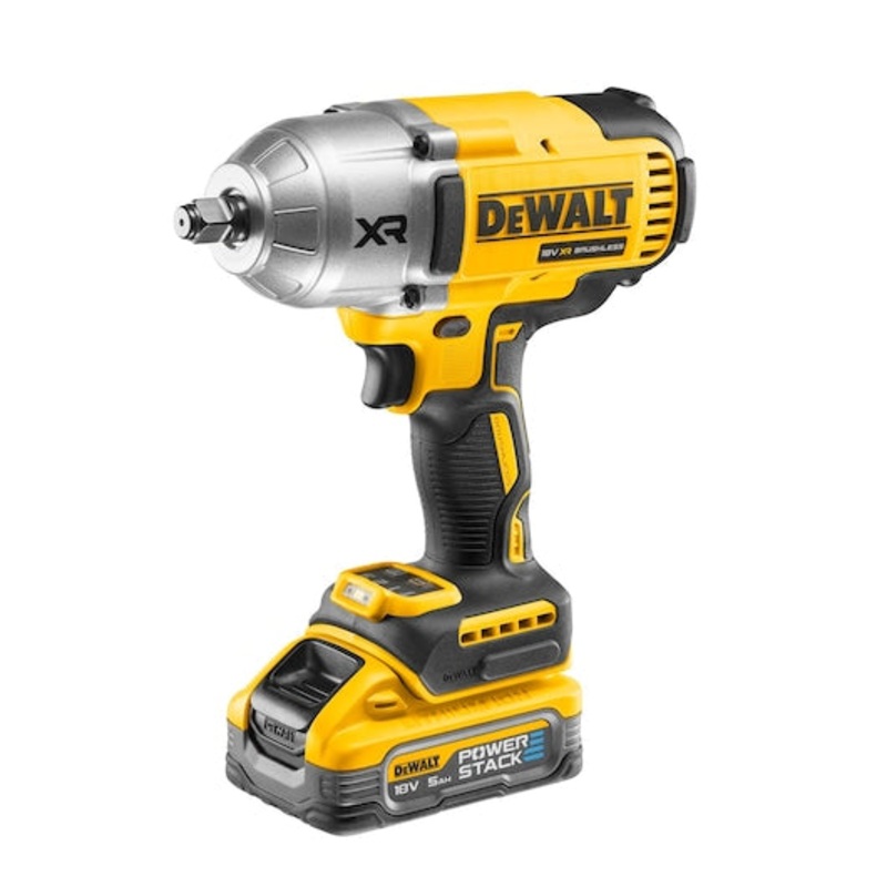 18V XR Brushless 1/2 in. Hog Ring High Torque Impact Wrench - 2 X 5Ah POWERSTACK Battery