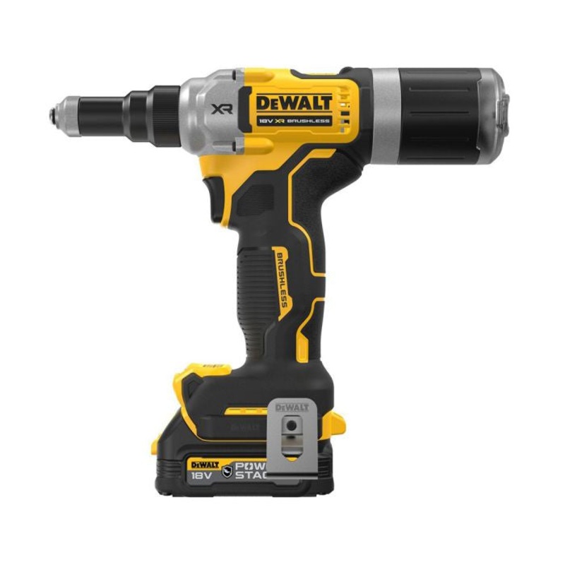 DeWalt DCF414E2T-GB 18V XR 1/4" Brushless Riveter with 2x 1.7Ah Powerstack Batteries