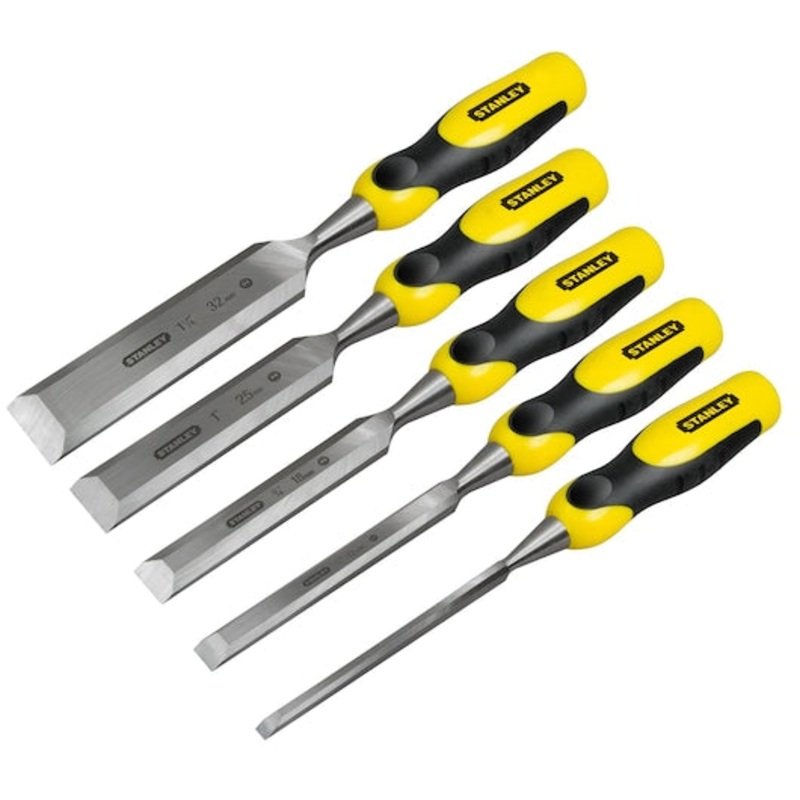 STANLEY DYNAGRIP 6,12,18,25,32mm Wood Chisel Set (5 pc.)