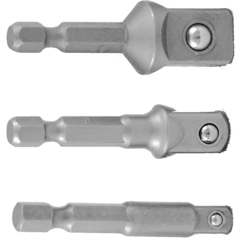 PROJAHN 1/4 Bit Adapter Set 3pcs. Length 50mm for Sockets 1/4, 3/8, 1/2