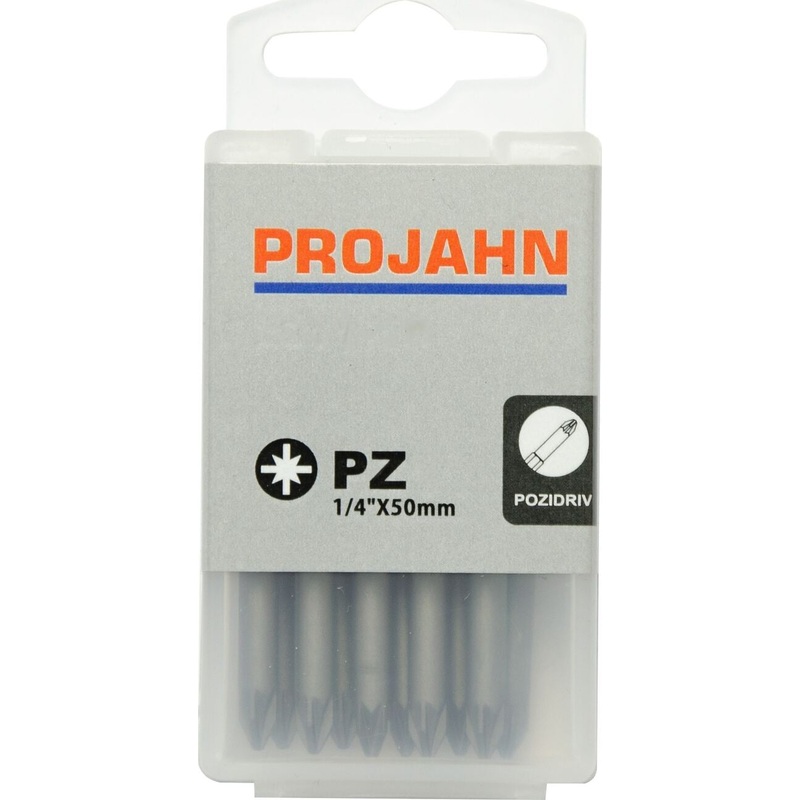 PROJAHN 1/4" Pozidriv Bit No. 3, 50 mm, 10pcs Box