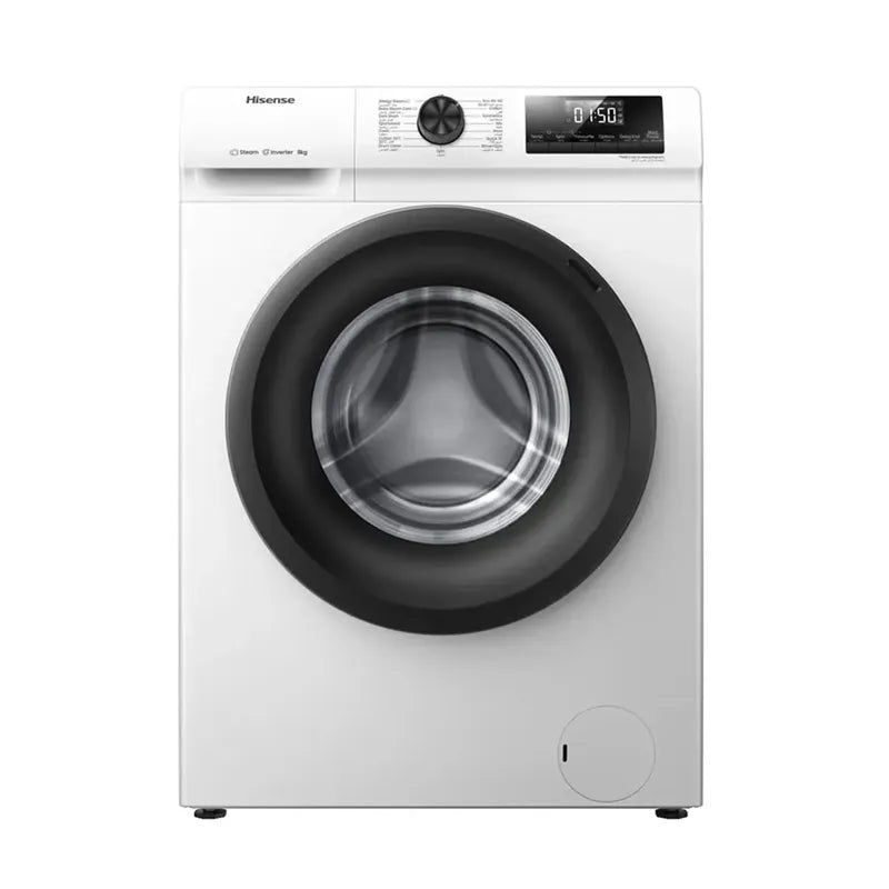 HISENSE Washer 8Kg Front Load WFQP8012W/S - White
