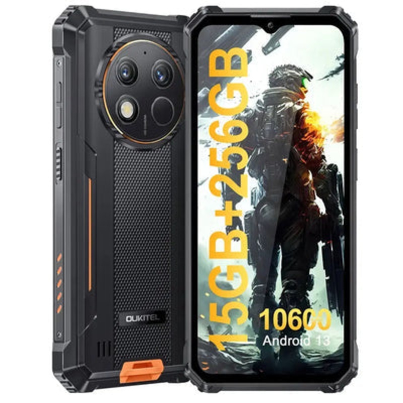 Oukitel WP28 4G Rugged Phone 6.52-inch 10600mAh Big Battery 48MP Camera (15GB+256GB NFC)