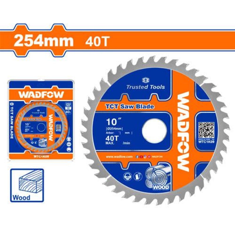 WADFOW TCT Saw Blade 254mm 40T