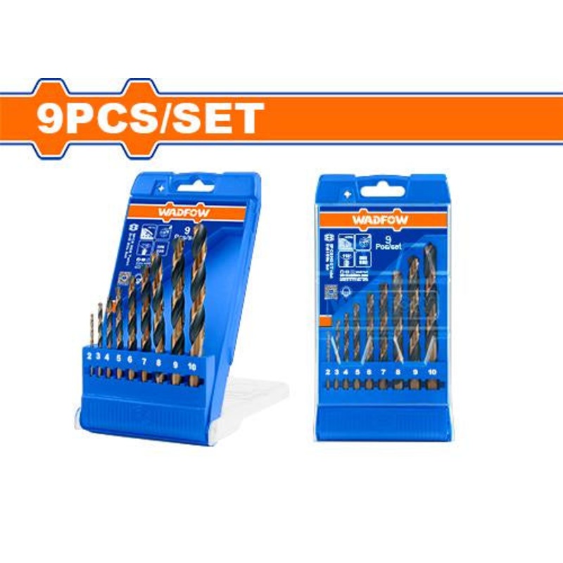 9 Pcs HSS Twist Drill Bits Set