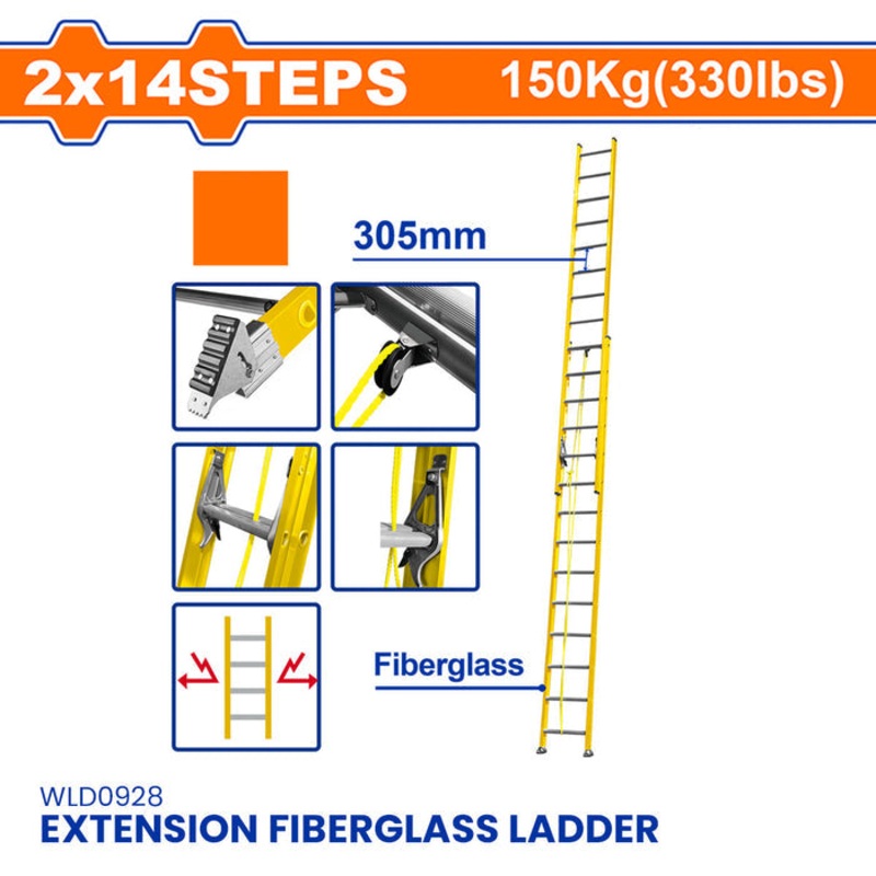 Buildmate Wadfow 150kg Extension Ladder
