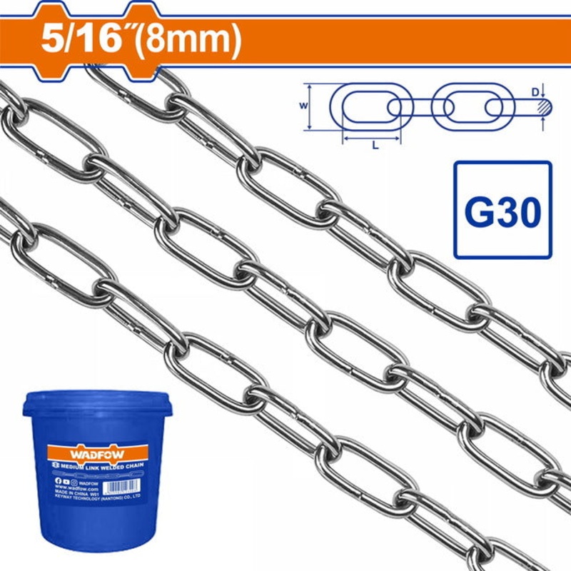 Wadfow 5/16" Chrome Chain