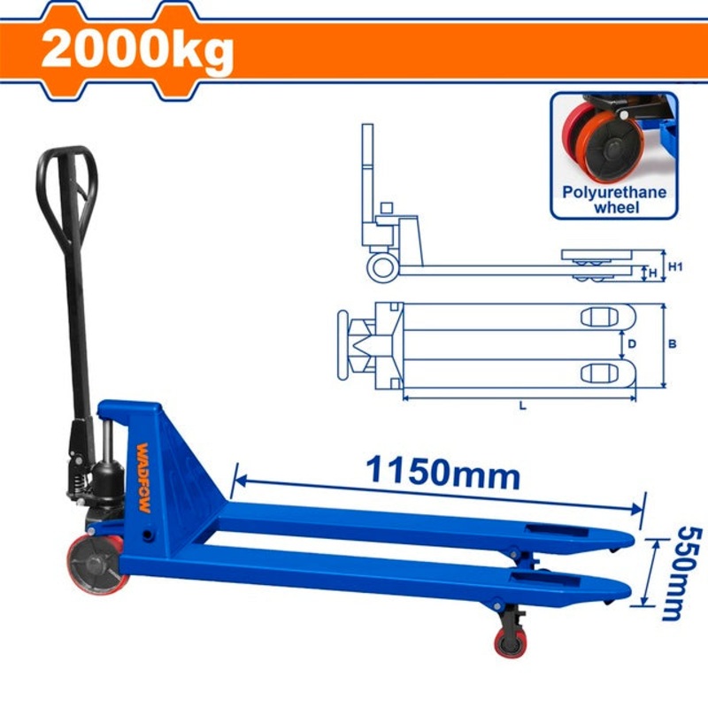 WADFOW Hand Pallet Truck 2000Kg