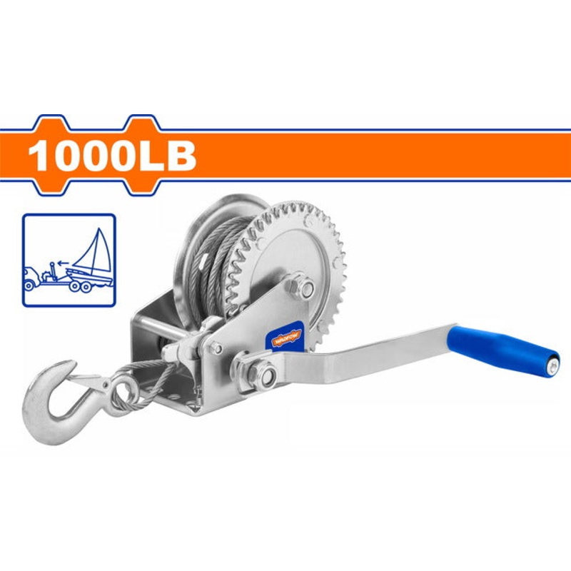 WADFOW Hand Winch 1,000Lbs Forged Hook