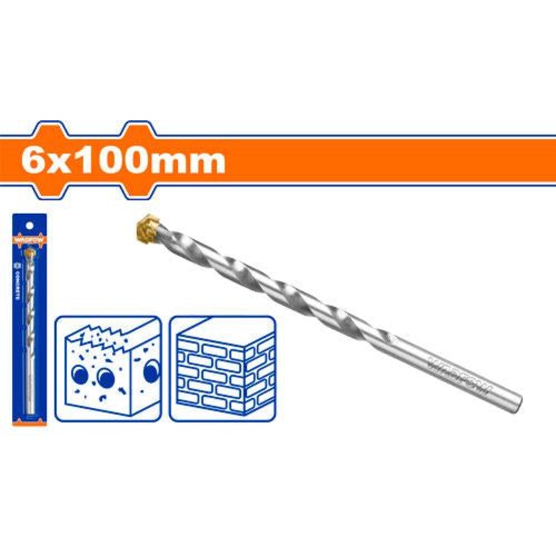 WADFOW Masonry Drill Bit 6X100mm