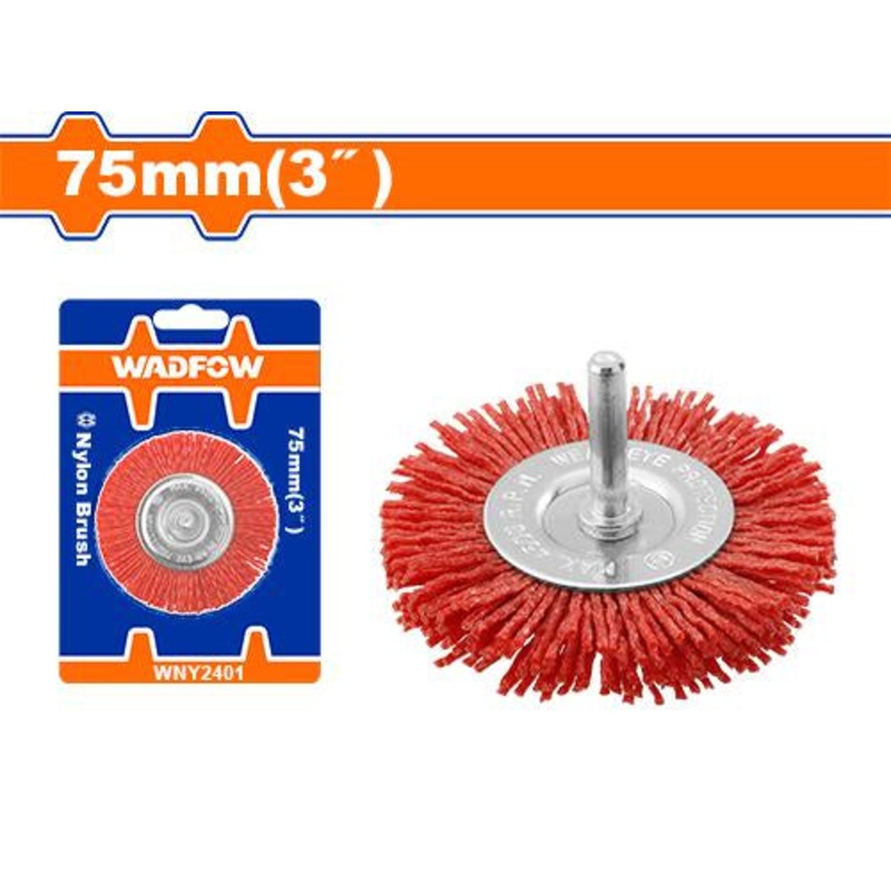 WADFOW Nylon Brush 75mm, 4500 RPM