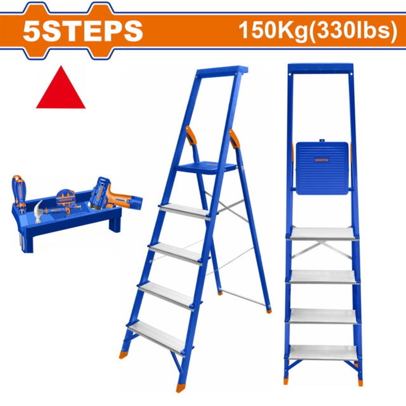 WADFOW Steel & Aluminium Ladder 5 Steps