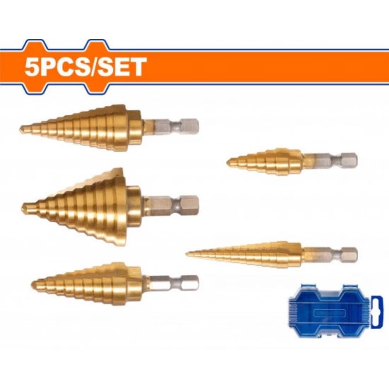 WADFOW Step Drills Kit 5 Pieces