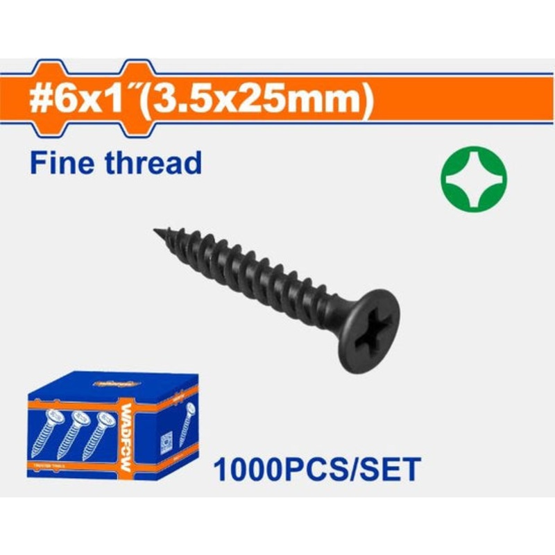 1000pc Drywall Screw Set WXS2512Z
