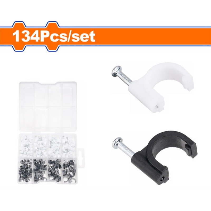 WADFOW 134 Pcs Cable Clip Kit