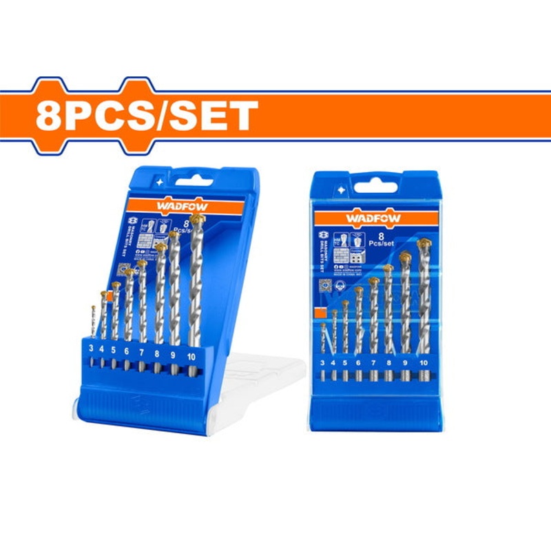 Wadfow 8 Pcs Masonry Drill Bit Set