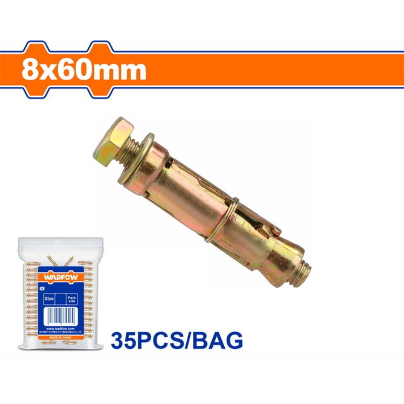 WADFOW Expansion Bolt 8x60mm 35pcs