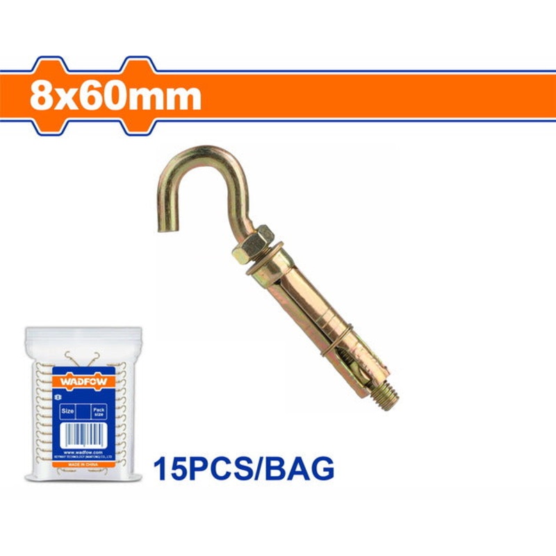 WADFOW Hook Expansion Bolt 8x60mm