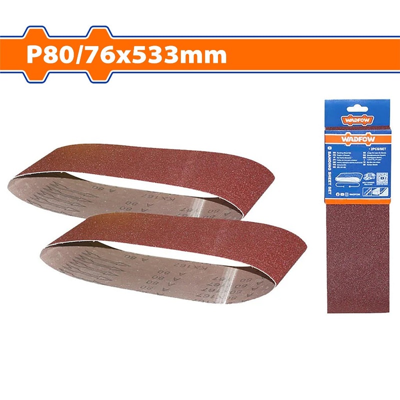 Wadfow Set of 2 Sanding Sheets 76x533mm P80