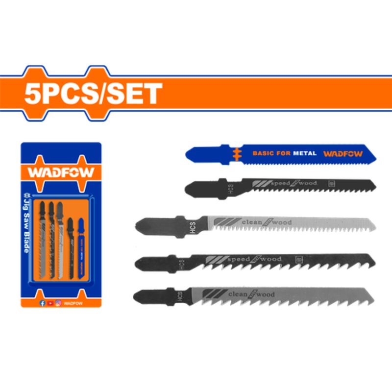 WadFow WJB1K51 Jigsaw Blade Set