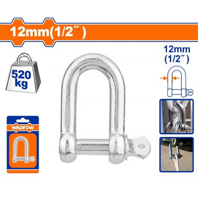 Wadfow WSAK2K12 Screw Pin Dee Shackle