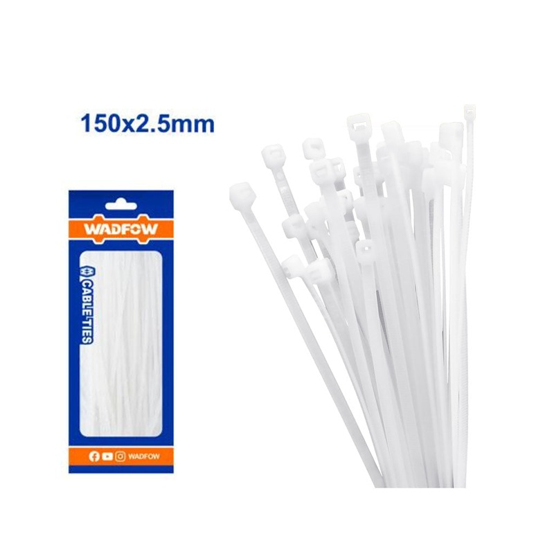 Wadfow Nylon Cable Ties 100pcs Set