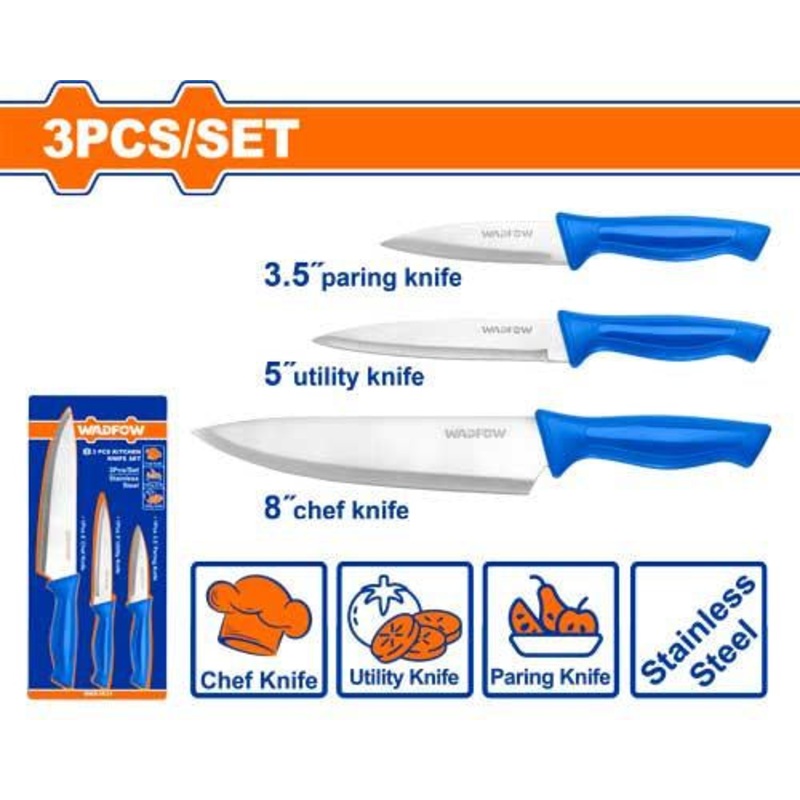 3 Pcs Stainless Steel Kitchen Knife Set