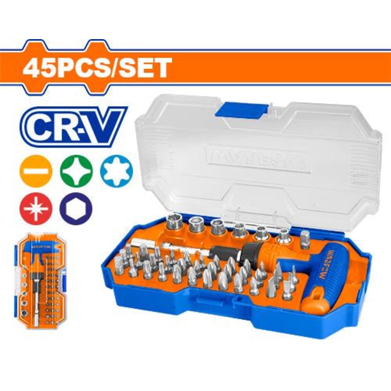 45 Pcs T-Handle Wrench Screwdriver Set
