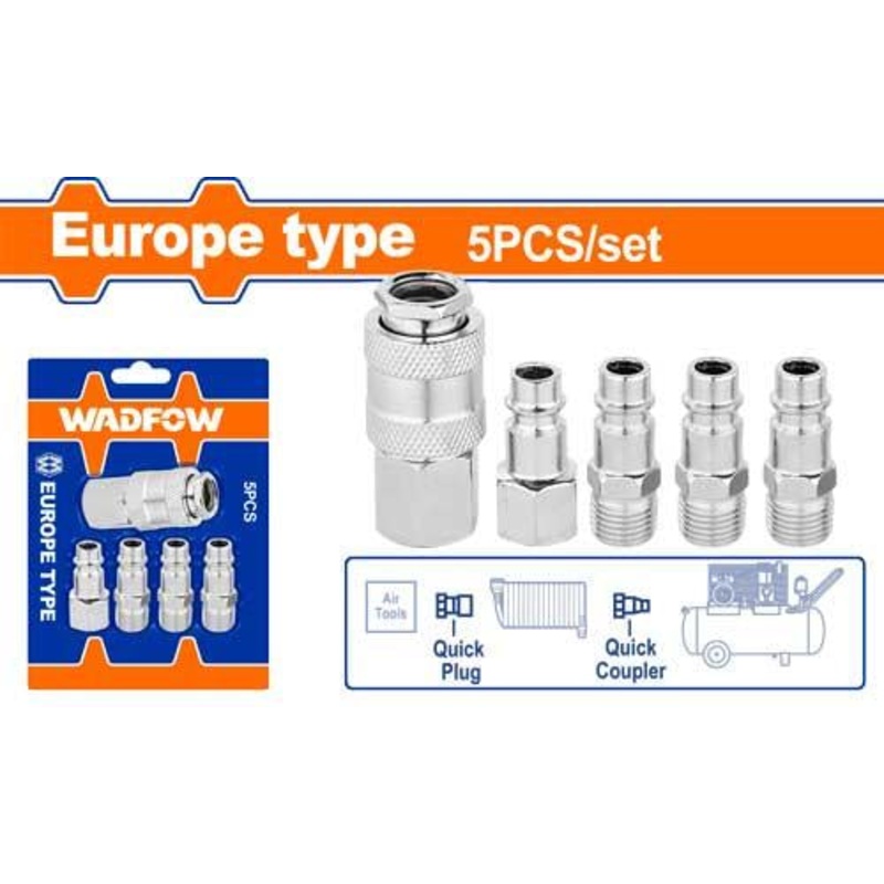 5 Pcs Quick Coupler Set Europe