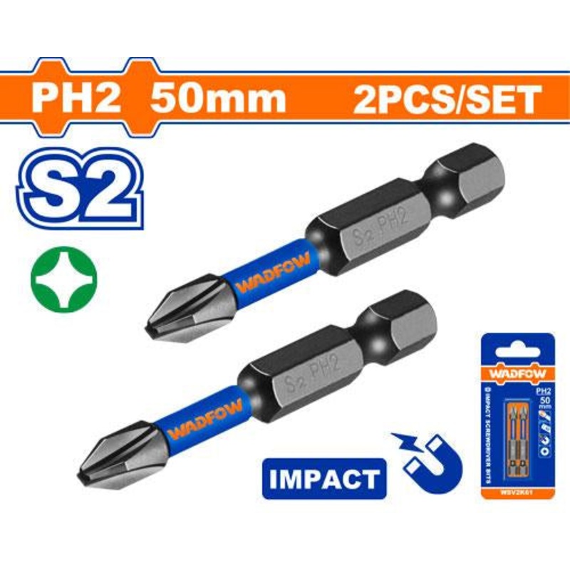 Impact Screwdriver Bits PH2 50mm