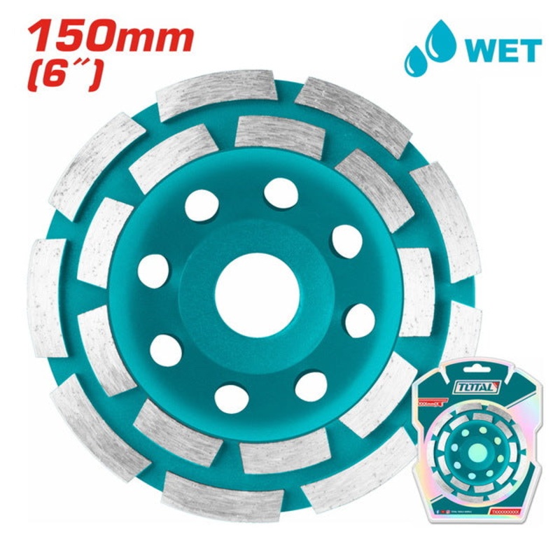 TOTAL DOUBLE ROW CUP GRIDDING WHEEL 150mm (TAC2421501)