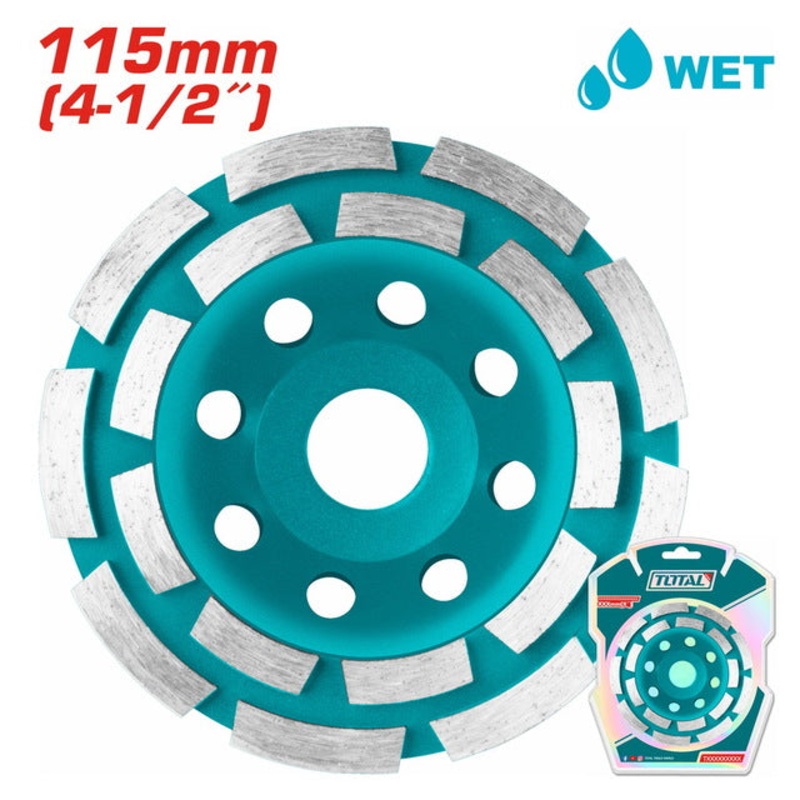 TOTAL Double Row Cup Grinding Wheel 115mm (TAC2421151)