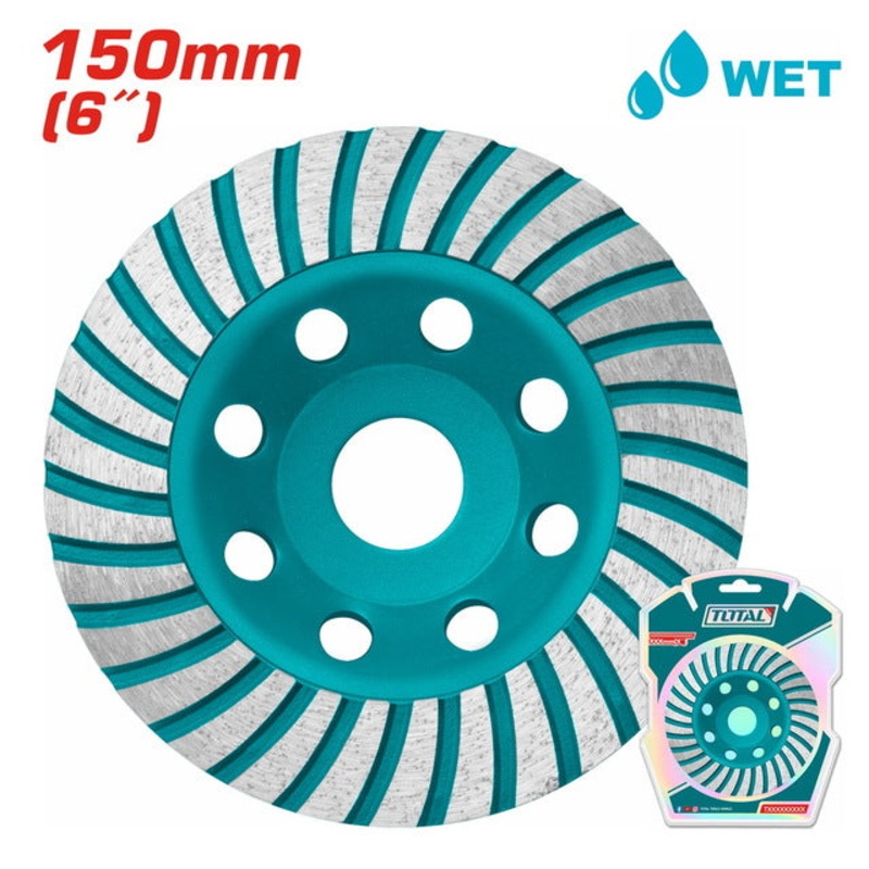 TOTAL SEGMENTED TURBO CUP GRIDDING WHEEL 150mm (TAC2411501)
