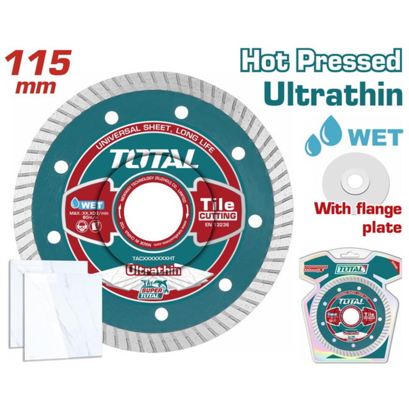 TOTAL ULTRATHIN DIAMOND DISC UNIVERSAL 115 X 22.2mm X 1.2mm (TAC2131151HT)