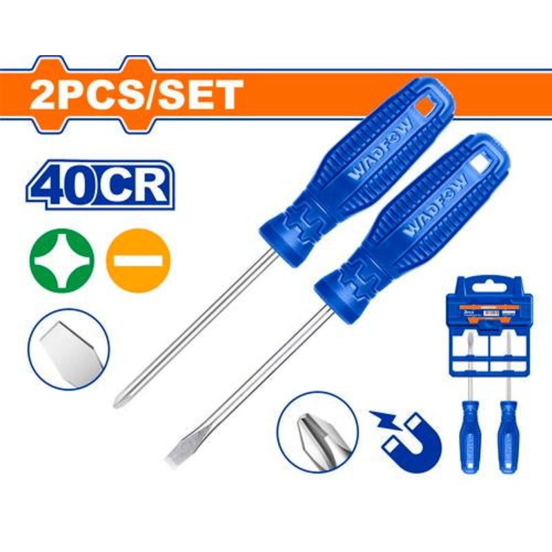 WADFOW 2 Pcs Screwdriver Set 40cr