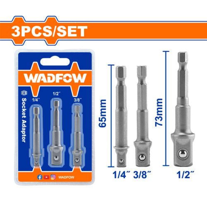 WADFOW 3 Pcs Socket Adaptor Set