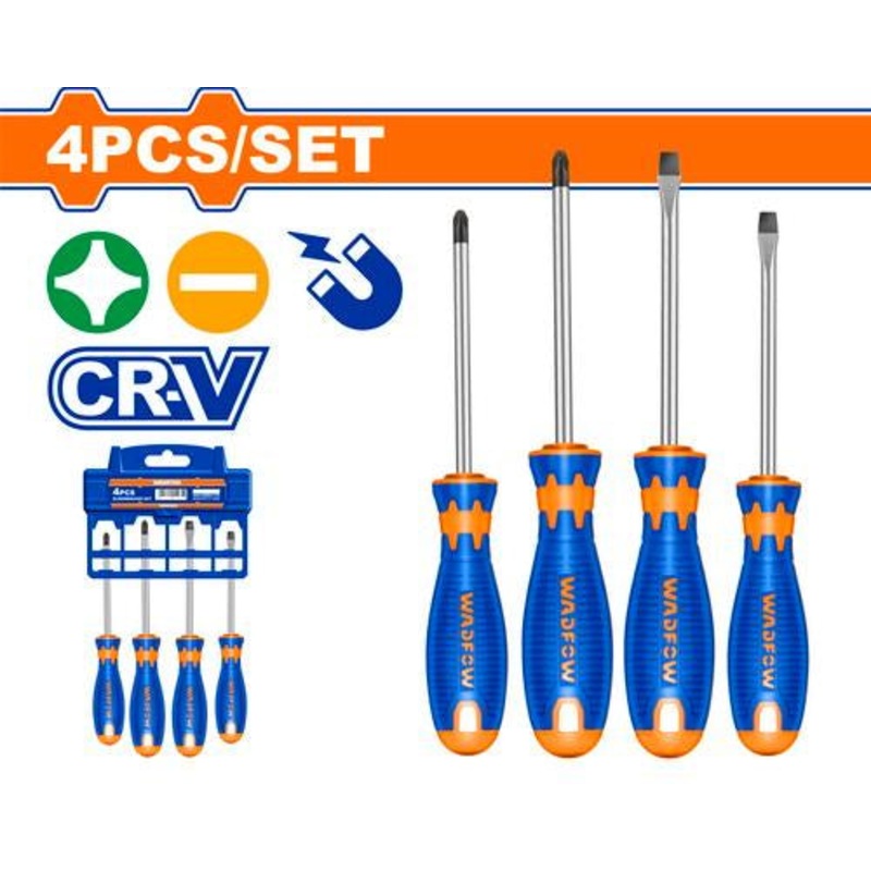 WADFOW 4 Pcs Screwdriver Set CR-V