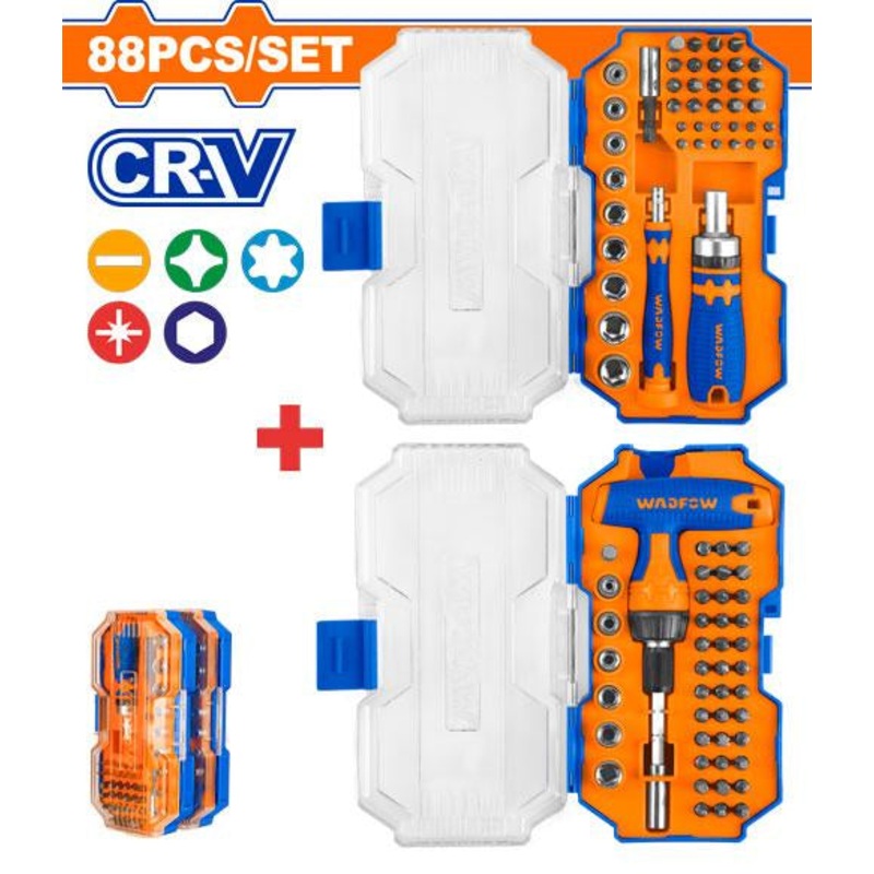 WADFOW Ratchet Screwdriver Set 88 Pcs