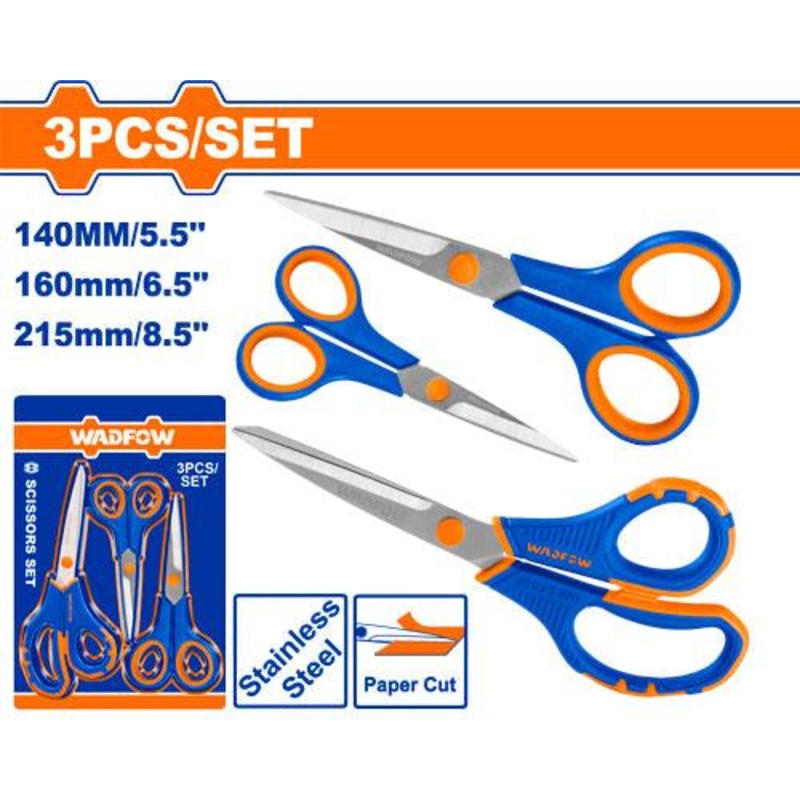 WADFOW Scissors Set 3-Piece Hand Tools