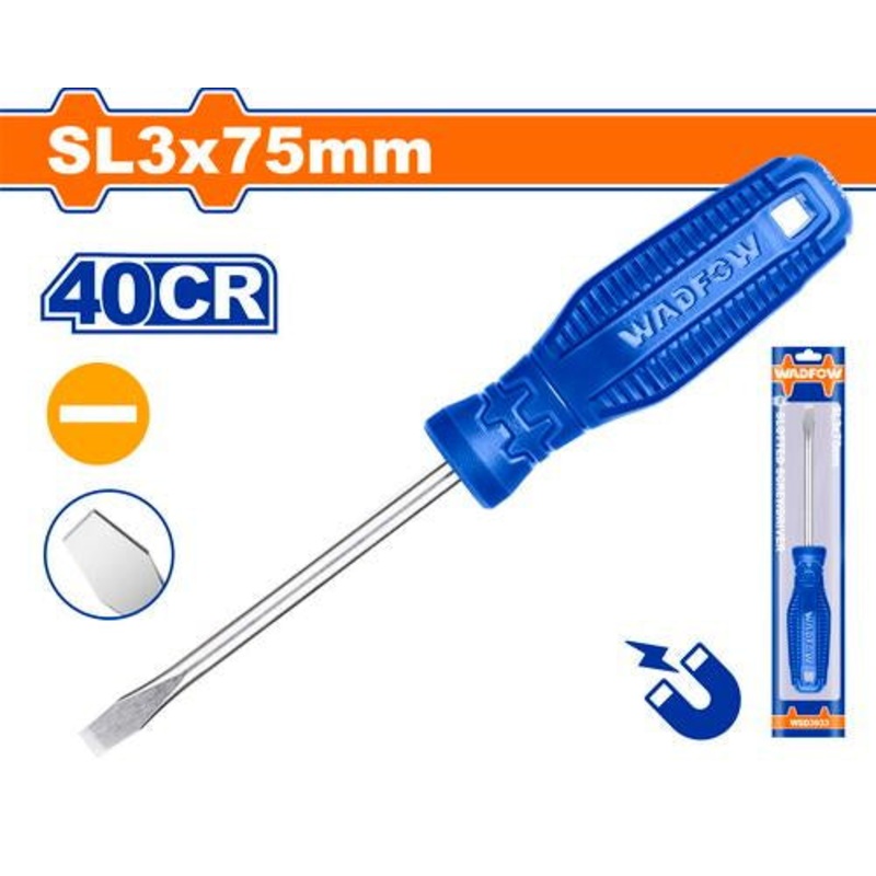 WADFOW Slotted Screwdriver 3.0mm 75mm
