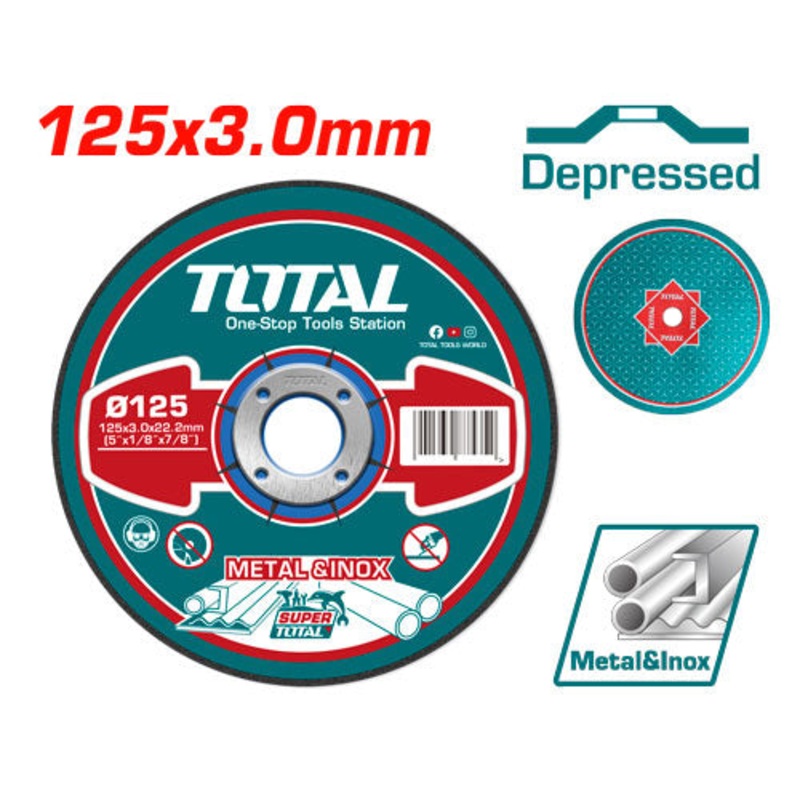 Fiber Metal Cutting Disc 5 inch | 125x3.0mm by Total (TAC2211251)