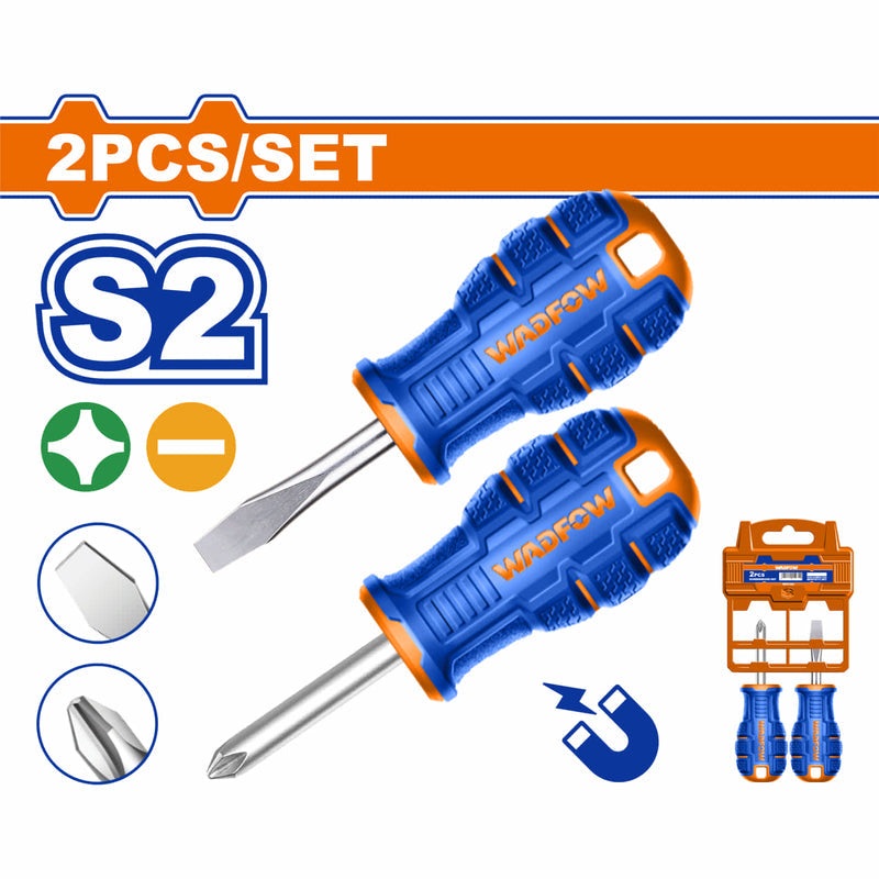 Short Screwdrivers Ergonomic Magnetic Set